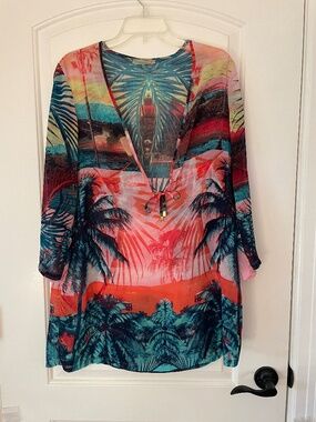 BLEAU Rod Beattie beach coverup S